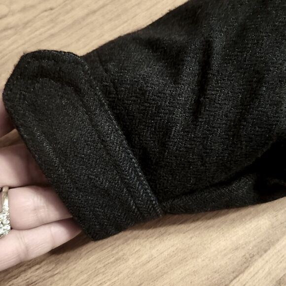 The North Face Hyvent Wool Blend Hooded Belted Jacket Black Size SP - Picture 5 of 11